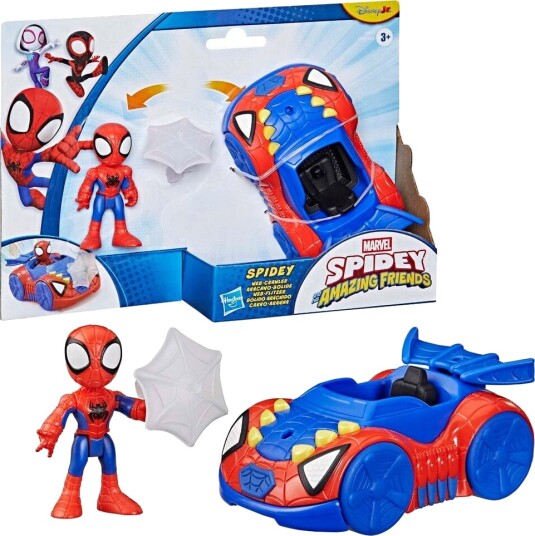 Spidey & Friends 7,6 cm Kjøretøy med Figur - Spidey Spidey & Friends 7,6 cm Kjøretøy med Figur - Spidey