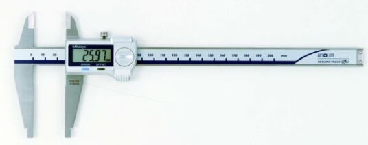 Mitutoyo 551 301 20 Skyvelære Avrundede Måleflater 0 200mm Standardkonus IP67 Datautgang