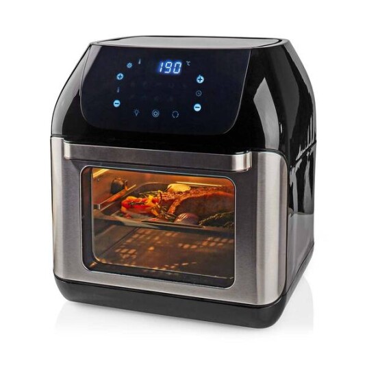 Nedis KAAFO300EBK XXL Digital Airfryer 12L med 9 Forhåndsinnstilte Programmer - Sort