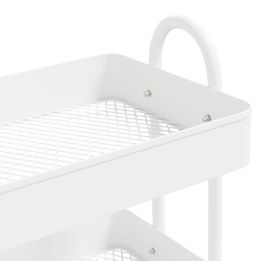 vidaXL Kjøkkentralle 3 etasjer hvit 43x34x79 cm jern