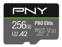 PNY P-SDU256V32100PRO-GE, 256 GB, MicroSDXC, klasse 10, UHS-I, 100 MB/s, 90 MB/s PNY P-SDU256V32100PRO-GE, 256 GB, MicroSDXC, klasse 10, UHS-I, 100 MB/s, 90 MB/s