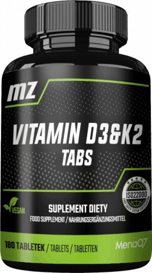 Vitamin D3 50 µg og K2 MK-7 50 µg – 180 tabletter