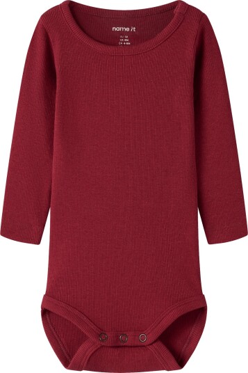 Name It Nbnkab Langermet Body Rød Dahlia Størrelse 68