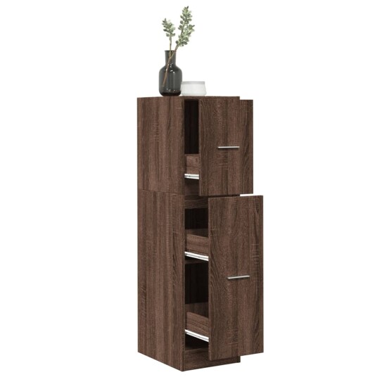 Apotekskap brun eik 30x41x118 cm konstruert tre 8721158399649