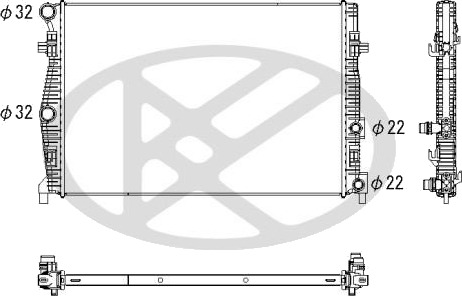 KOYORAD PL443893 Radiator, motorkjøling