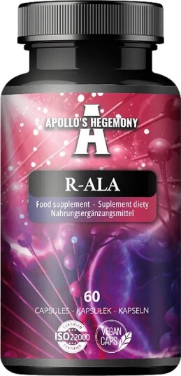 R-alfa-liponsyre tilskudd antioksidant kapsler 200mg -60 stk