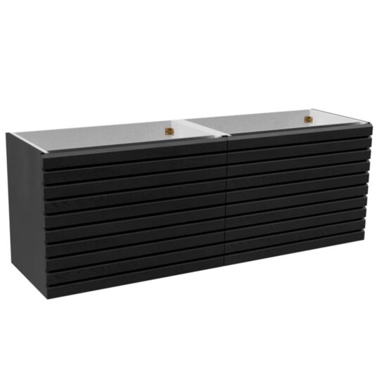 Vikingbad MIE Stav Servantskap B60-200cm Svart Matt / 160cm Dobbel
