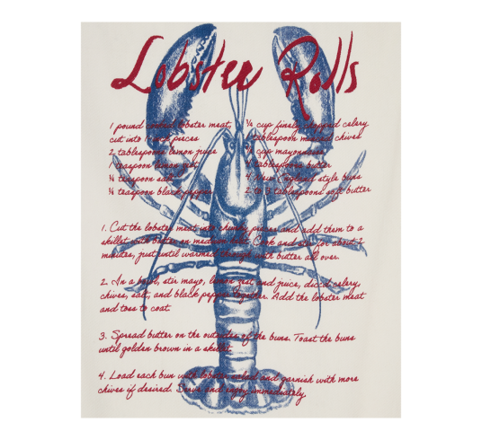 Lexington Lobster rolls kjøkkenhåndkle 50x70 cm hvit rød
