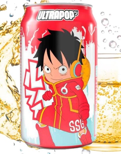 Luffy Lemon & Strawberry Soda - Brus med Sitron og Jordbærsmak - ULTRAPOP 330 ml (Japan) Luffy Lemon & Strawberry Soda - Brus med Sitron og Jordbærsmak - ULTRAPOP 330 ml (Japan)