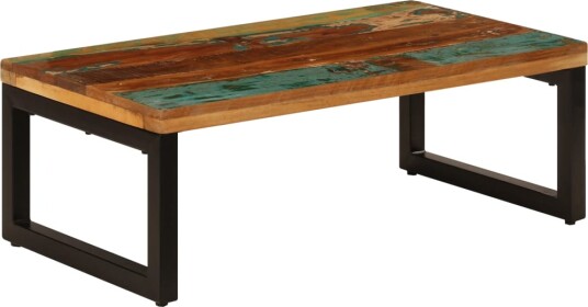  Salongbord 100x50x35 cm gjenvunnet heltre og stål 8718475741503