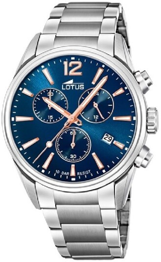 Lotus Herreklokke 18690/2 Chrono Blå/Stål Ø42 mm