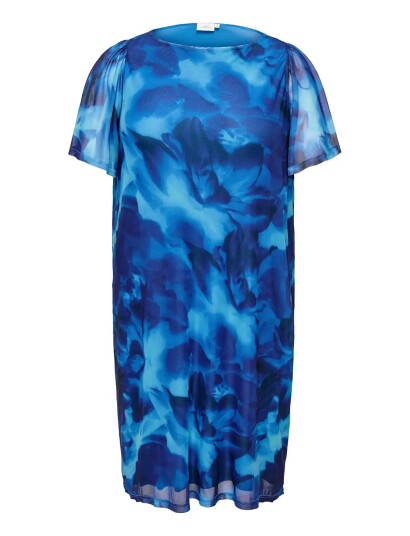 ONLY Carmakoma Carforest Ss Boatneck Abk Dress Jrs   Blue   50 52