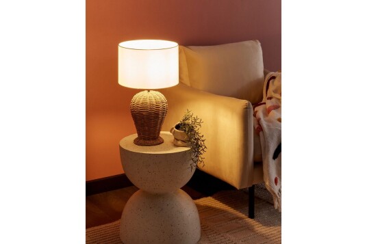 Astroni Bordlampe 49 cm E27 Natur/Off white