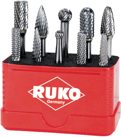 Ruko Fresesett 10 Deler Hardmetall i Miniboks for Elektroverktøy Ruko Fresesett 10 Deler Hardmetall i Miniboks for Elektroverktøy