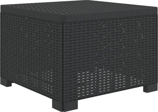 vidaXL 1 seters Hage Sofa Rattan Utseende PP Antrasitt