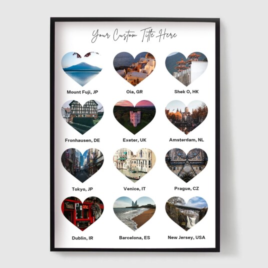 Namly Design Personalisert Plakat Reisegave 12 Bilder POSTERDRCCZL