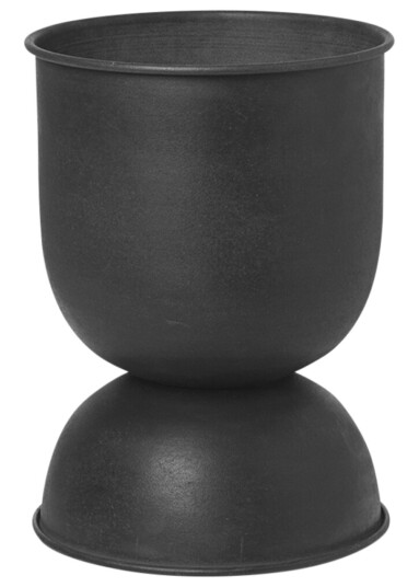 ferm LIVING Hourglass krukke extra small Ø21 cm Svart-mørkegrå ferm LIVING Hourglass krukke extra small Ø21 cm Svart-mørkegrå
