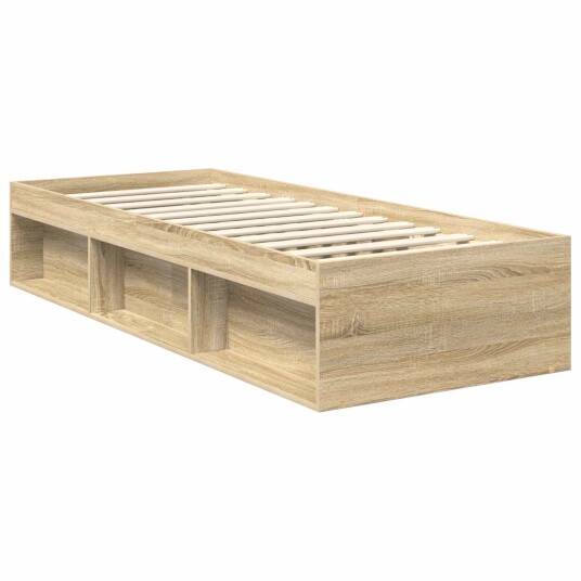  Sengestamme med hodegjerde Sonoma eik 75 x 190 cm Massiv furu