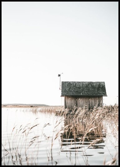 Wooden Cabin by Lake Plakat Plakat / 100x150cm