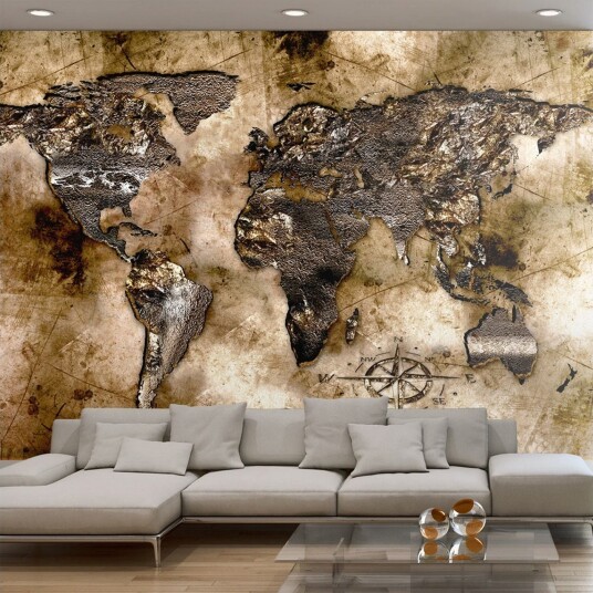 Fototapet Old World Map 200x140 - Finnes i flere størrelser