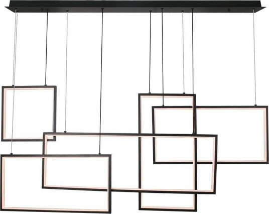 45W LED designer pendel   120cm 4800lm sort varm hvit IP20   Kulør : Varm