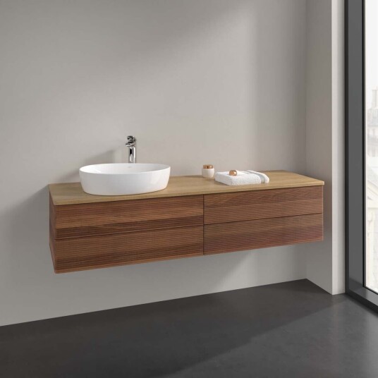 Villeroy & Boch  Antao Servantskap med 4 skuffer 160x50x36 cm u/lys Valnøtt/Eik