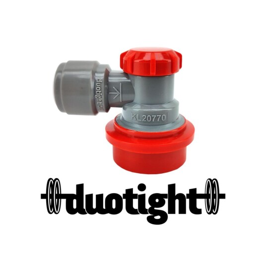 Kegland Duotight 9,5mm Ball Lock for CO2 Ball med hurtilgkobling 9,5mm 3/8"