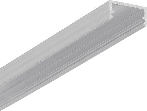 Topmet 2m aluprofil BEGTON12 J/S   Ubehandlet aluminium påbygg LED skinne
