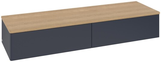 Villeroy & Boch Villeroy & Boch Antao Sideskap 160x50x26,8 cm u/lys Blå Matt/Eik Villeroy & Boch Villeroy & Boch Antao Sideskap 160x50x26,8 cm u/lys Blå Matt/Eik