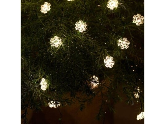 Sirius Home Nynne Snefnug Lyskæde   40 Led Klar/Grøn