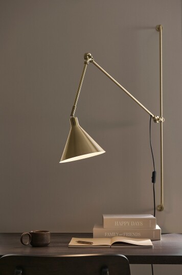 Ellos Home Vegglampe Jordan Stor Gull Ellos Home Vegglampe Jordan Stor Gull