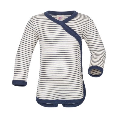 Engel wrap bodysuit stripete natur/ marine