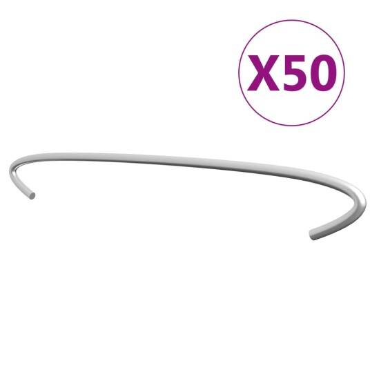  Kroker til gabion 50 stk galvanisert stål 50 cm 145625