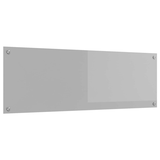 vidaXL Kjøkkenbakplate Lysegrå 120 x 40 x 0,6 cm herdet glass