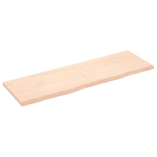 vidaXL Vegghylle 160x50x4 cm ubehandlet heltre eik