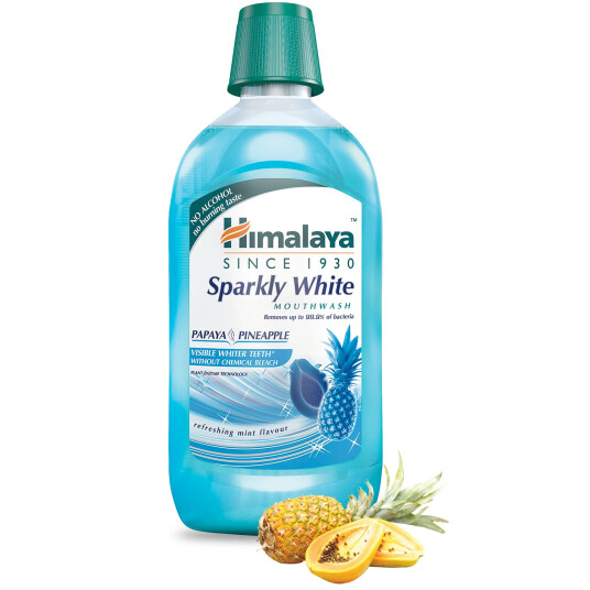 Whitening Munnvann HIMALAYA Sparkly White 450 ml.