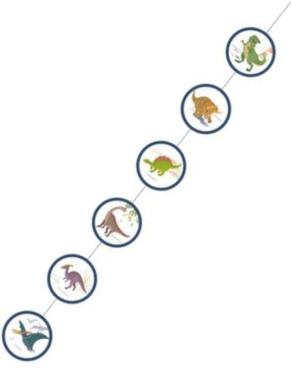 4 stk Hengende Dekorasjoner Dinosaur