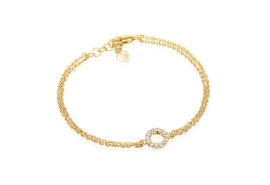 Sif Jakobs Biella Piccolo Forgylt Sølv Armbånd Med Zirconia SJ-B337-1-CZ-YG Sif Jakobs Biella Piccolo Forgylt Sølv Armbånd Med Zirconia SJ-B337-1-CZ-YG
