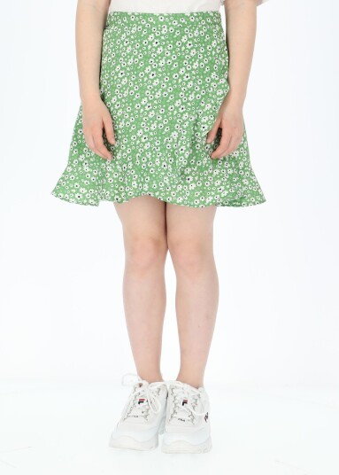 Seaside Sankt Claud Short Skirt Jr Green Flower 130 Skjørt