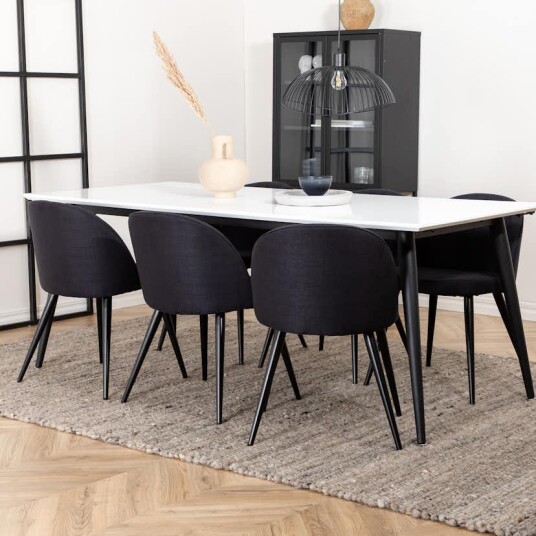 Venture Home Spisegruppe Venture Home Jolie med 6 Valentina Stoler GR22074