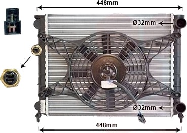 VAN WEZEL 98002003 Radiator motorkjøling