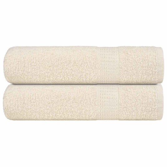 Håndklær FROGN 2 stk kremhvit 50x100 cm 360 gsm Håndklær FROGN 2 stk kremhvit 50x100 cm 360 gsm