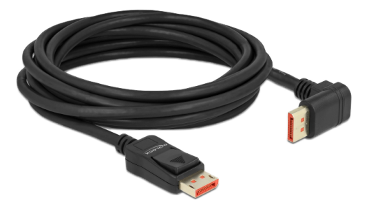 Delock 5m DisplayPort kabel 1.4 8K 60Hz med vinklet kontakt
