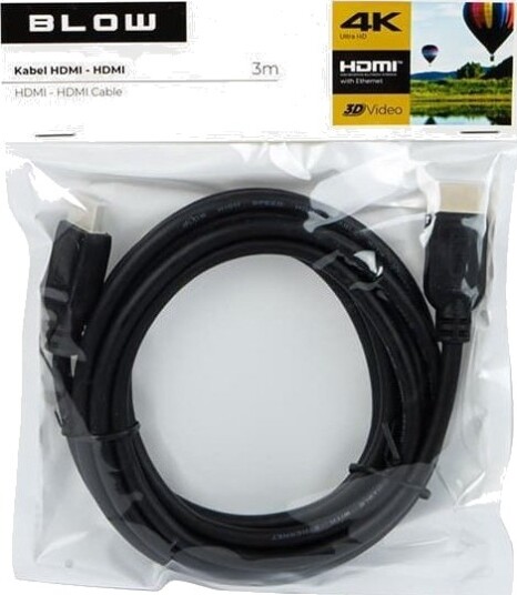 Blow Hdmi Til Hdmi Kabel 3 M Svart 92 662#