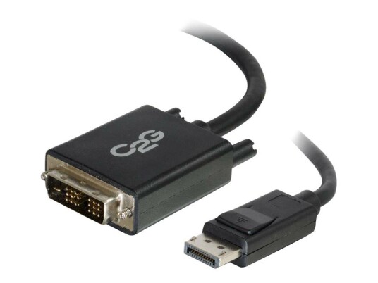C2G 1m DisplayPort to Single Link DVI-D Adapter Cable M/M - DP to DVI - Black - DisplayPort-kabel - 1 m