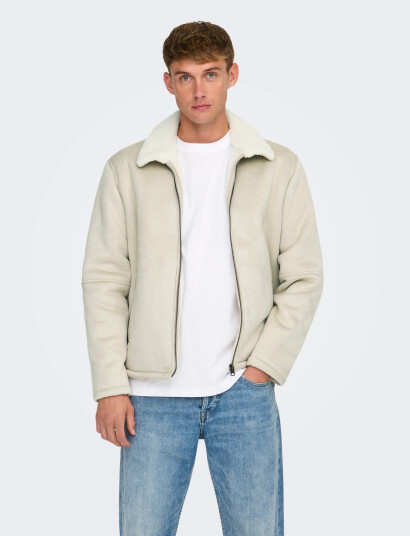 ONLY & SONS Onsroyce Shearling Jacket Otw - Cream - XXL