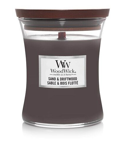 WoodWick Scented candle with wooden lid - Sand & Driftwood