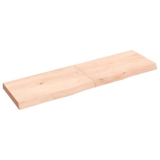 vidaXL Vegghylle 140x40x6 cm ubehandlet heltre eik