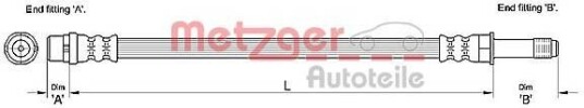 Bremseslange METZGER 4110280