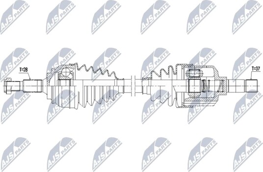 NTY NPW CT 157 Drivaksel